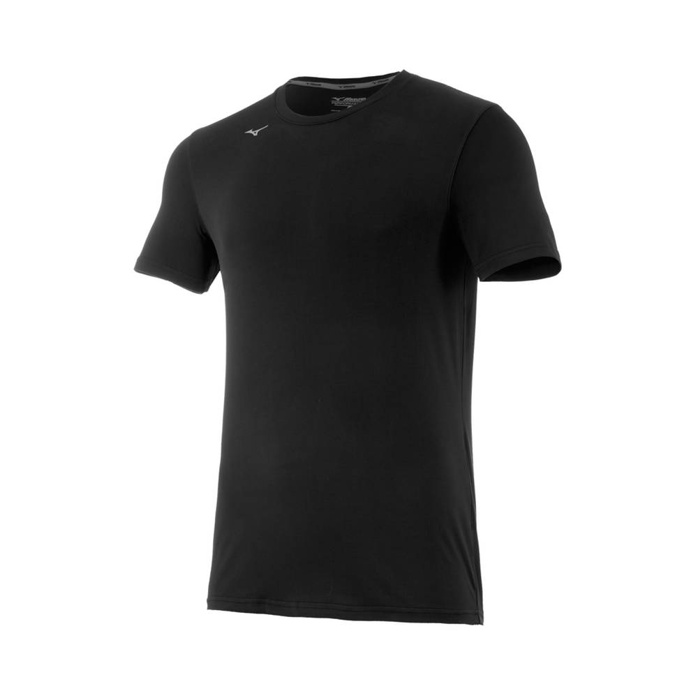 Panske Tričko Mizuno Attack 2.0 Volleyball Čierne Vypredaj LMTS17328